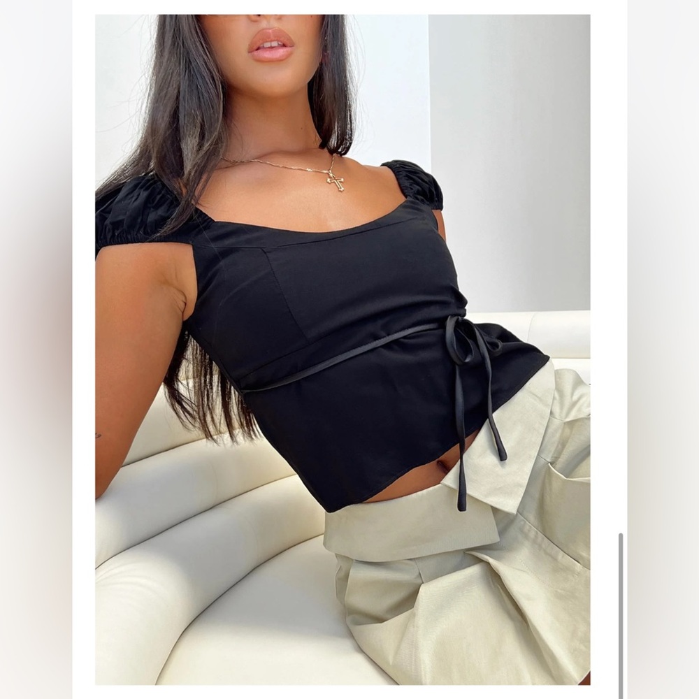 Princess Polly Seacrest Top Black